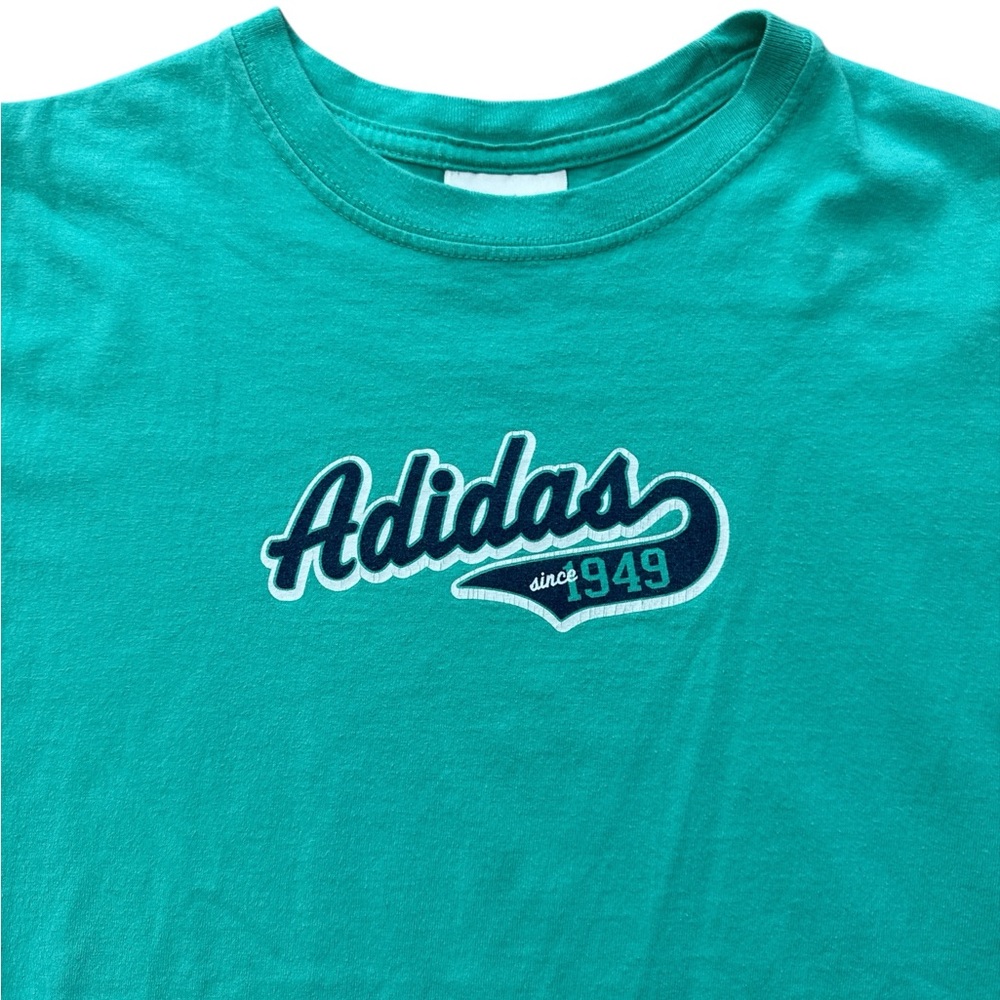 Adidas Women’s Short Sleeve Shirt‎ Size Medium Mint Green Y2K Streetwear